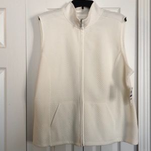 Karen Scott White Quilted Vest